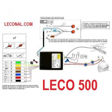 LECO500. KIT ELECTRICO 7 Polos UNIVERSAL para vehiculos con ordenador a bordo. Leer mas ...