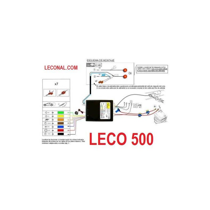 Comprar LECO500. KIT ELECTRICO 7 Polos UNIVERSAL para vehiculos con ordenador a bordo. online