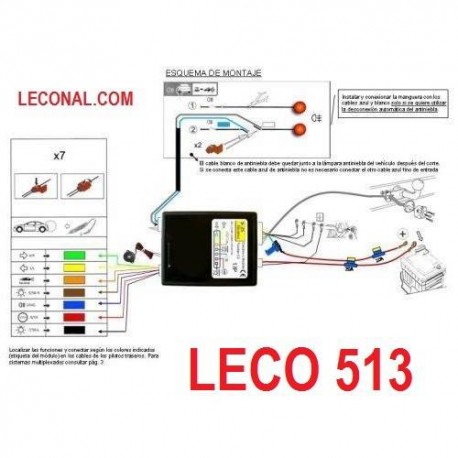 LECO513. KIT ELECTRICO 13 Polos UNIVERSAL que Desconecta los Sensores de Aparcamiento. Leer mas ...