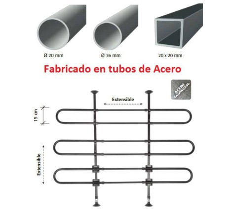 Separador de carga metálico para Nissan Primastar (I) de 2002 a 2016
