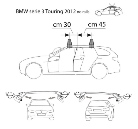 Comprar Juego 2 Barras para BMW Serie 3 TOURING (2012 a 2019)