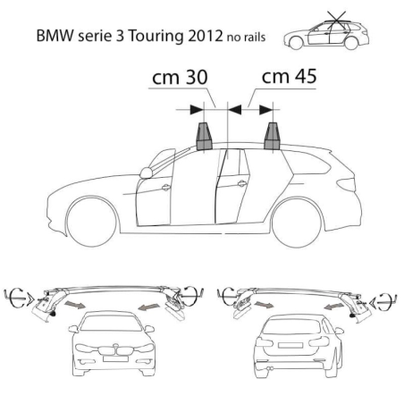 Comprar Juego 2 Barras ALU BMW SERIE 3 TOURING (F31)2012 a 2019.