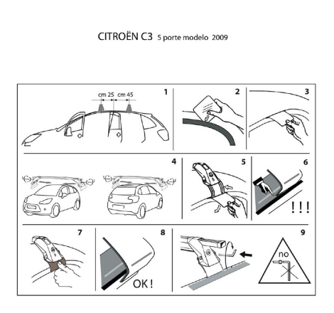 Comprar Juego 2 Barras para CITROEN C3 (II) (2009 a 2017)