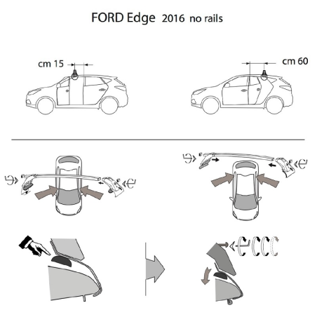 Comprar Juego de 2 barras para FORD EDGE de 2016 en adelante online