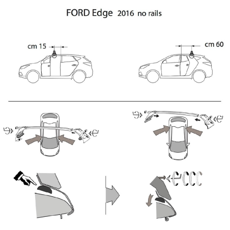 Comprar Juego 2 Barras para Ford EDGE (II) (2016 a 2021)