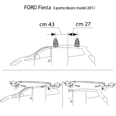 comprar Juego de barras ACERO LONGPLAY para Ford FIESTA +2017 online