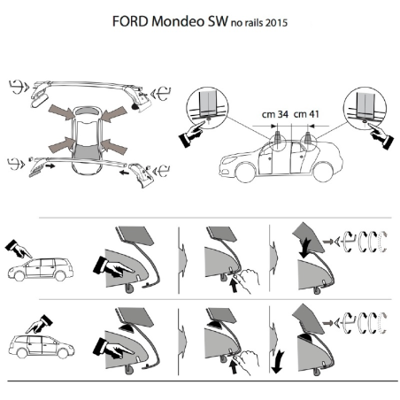 Comprar Juego 2 Barras para Ford MONDEO SPORTBREAK (V) (2014 a 2022)