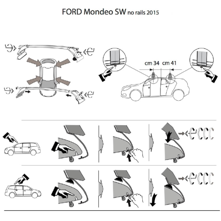 Comprar Juego de 2 barras para Ford MONDEO SPORTBREAK (V) +2014 online