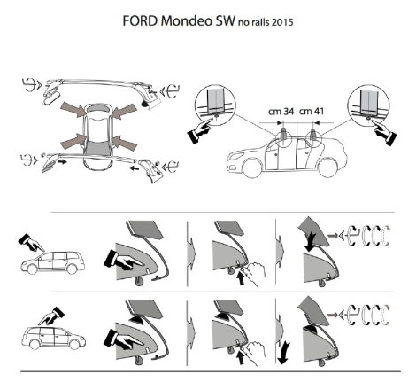 Comprar Juego 2 Barras ALU Ford MONDEO SW 2014 a 2022.