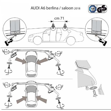 Comprar Juego de 2 Barras para AUDI A6 (C8) de 2018 en adelante online