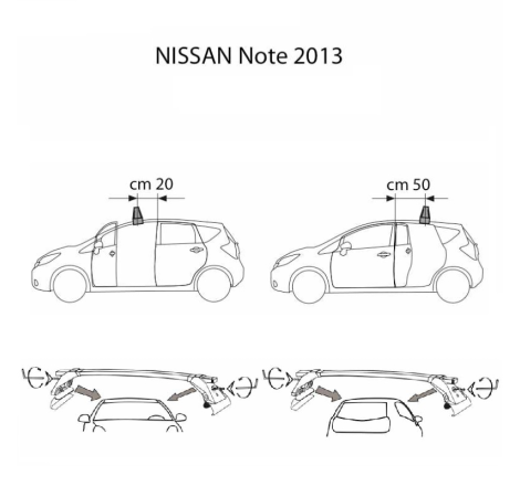 Comprar Juego de 2 barras Acero Negro LP IRON para nissan Note  online