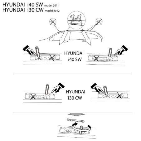 Comprar Juego de 2 Barras para HYUNDAI i30 cw +2012 online