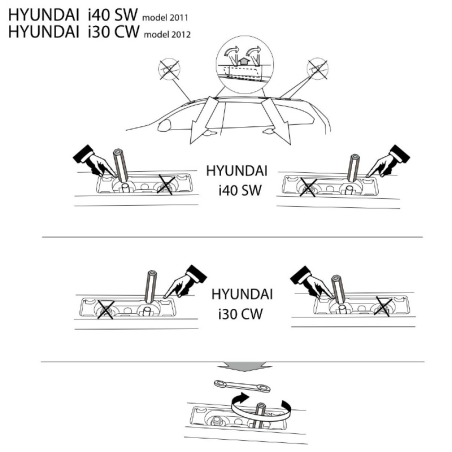 Comprar Juego 2 Barras ALU Hyundai i30 CW2012 a 2017.