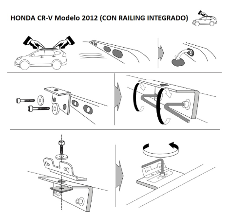 Comprar Juego 2 Barras ALU Honda CR-V (IV) 2012 a 2018.