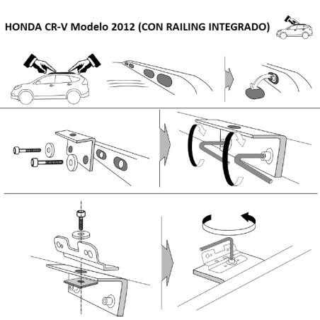 Comprar Juego 2 Barras ALU Honda CR-V (IV) 2012 a 2018.