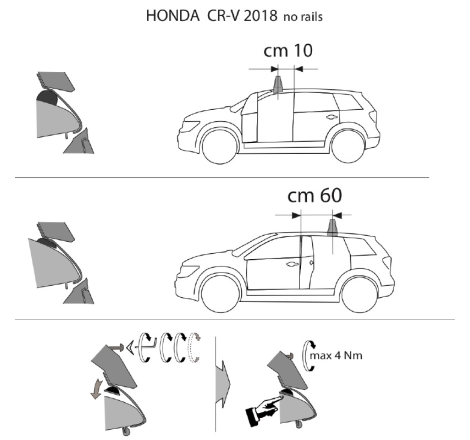 Comprar Juego de 2 barras Acero Negro para Honda CR-V +2018 online