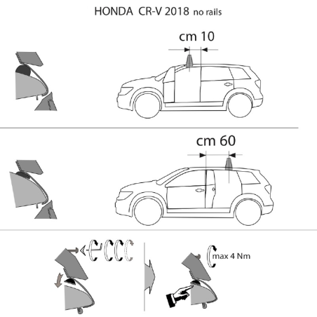 Comprar Juego de 2 barras Acero Negro para Honda CR-V +2018 online