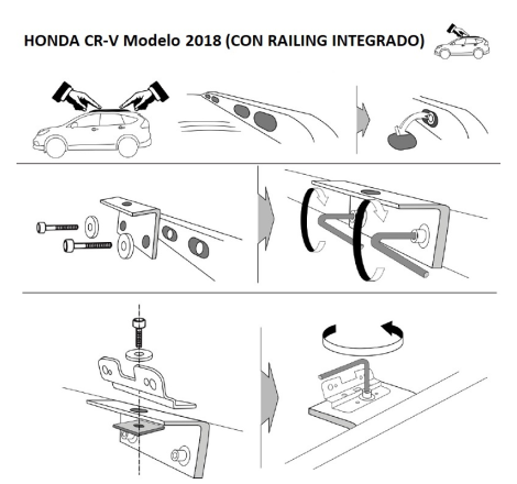 Comprar Juego 2 Barras ALU Honda CR-V (V) 2018 a 2023.