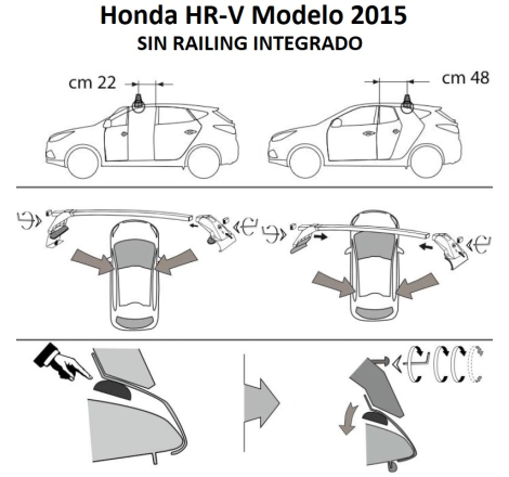 Comprar Juego de 2 barras Acero Negro para Honda HR-V +2015 online