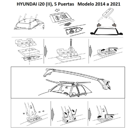 Comprar Juego 2 Barras para Hyundai i20 (II) (2014 a 2020)