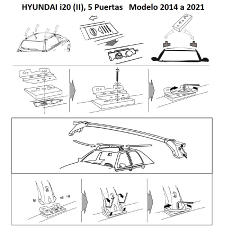 Comprar Juego 2 Barras para Hyundai i20 (II) (2014 a 2020)