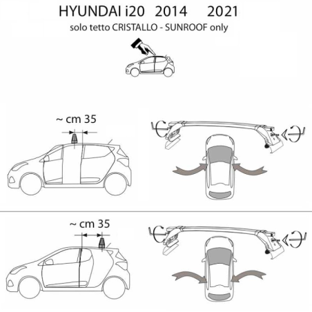 Comprar Juego de Barras ALUM. para HYUNDAI i20 de 2014 a 2021 online