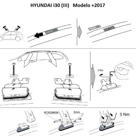 Comprar Juego de 2 barras LONGPLAY para Hyundai i30 +2017 online