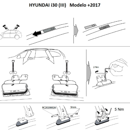 Comprar Juego 2 Barras para Hyundai i30 (III) (2017 a 2027)