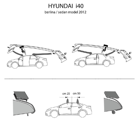 Comprar Juego de 2 Barras de Techo Hyundai i40 de 2012 a 2020 online