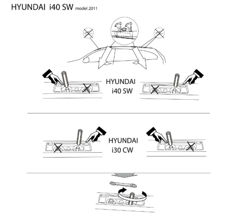 Comprar Juego 2 Barras ALU Hyundai i40 SW (I) 2011 a 2020.