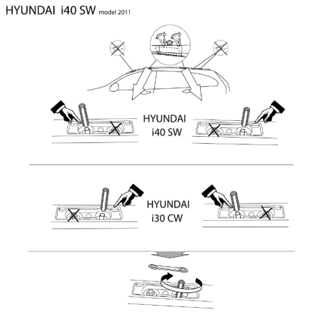 Comprar Juego 2 Barras ALU Hyundai i40 SW (I) 2011 a 2020.