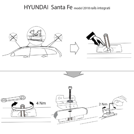 Comprar Juego 2 Barras para Hyundai SANTA FE (IV) (2018 a 2024)