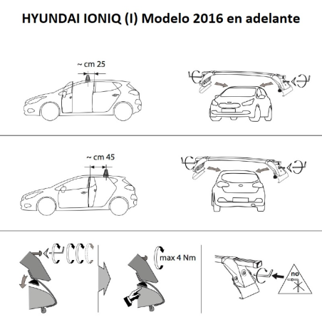 Comprar Juego 2 Barras para Hyundai IONIQ (2016 a 2022)