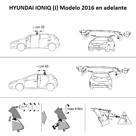 Comprar Juego de Barras de ALUMINIO para Hyundai IONIQ +2016 online