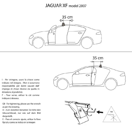 Comprar Juego 2 Barras para Jaguar XF (I) (2008 a 2015)