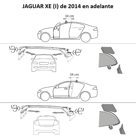Comprar Juego 2 Barras para Jaguar XE (I) (2015 a 2024)