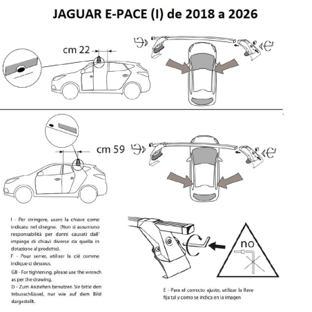 Comprar Juego 2 Barras ALU Jaguar E-PACE (I) 2018 a 2026.