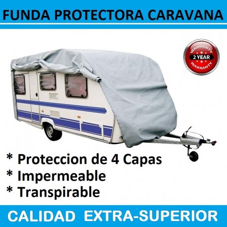 Funda Exterior de Proteccion para Caravanas de hasta 425 cm Largo con Protección de 4 Capas.