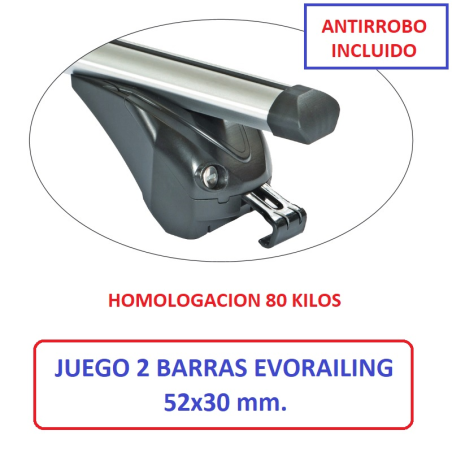 Barras de Techo EVORAILING Aluminio para Kia SORENTO de 2014-2020
