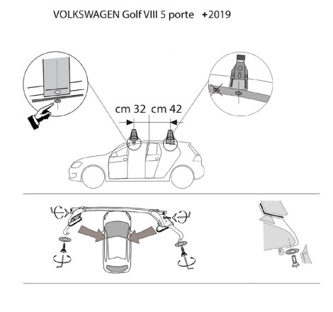 Comprar Juego 2 Barras para Volkswagen GOLF (VIII) 5P. (2019 a 2026)