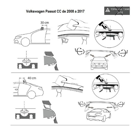 Comprar Juego de 2 Barras de Techo VW PASSAT CC online