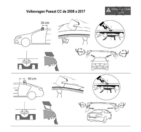 Comprar Juego 2 Barras para Volkswagen PASSAT CC (2008 a 2017)