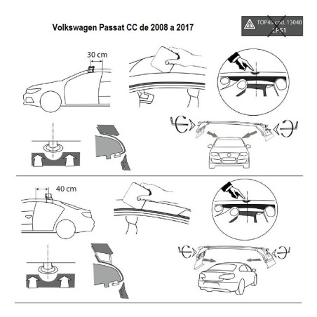 Comprar Juego 2 Barras para Volkswagen PASSAT CC (2008 a 2017)