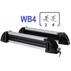 Portaesquís WB4 fabricado en Aluminio, para 4 pares de esquís ó 2 tablas.