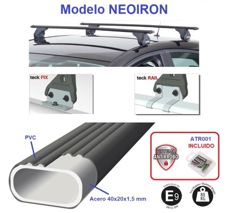 Juego de Barras NEOIRON para Audi A3 SPORTBACK (III) de 2012-2020.