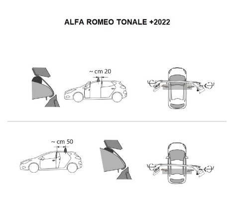 Comprar Juego de 2 Barras para Alfa Romeo TONALE online