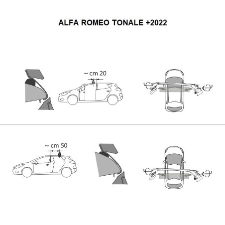 Comprar Juego 2 Barras ALU Alfa Romeo TONALE 2022 a 2032.