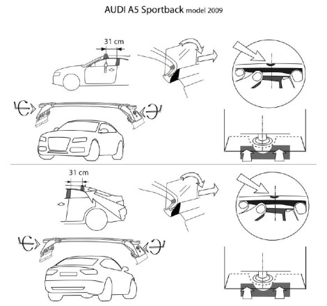 Comprar Juego de 2 Barras para AUDI A5 SPORTBACK (I) online