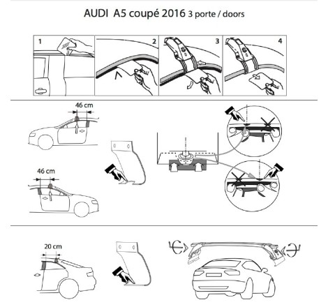 Comprar Juego 2 Barras para Audi A5 COUPE (II) (F5) (2016 a 2025)