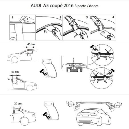 Comprar Juego 2 Barras para Audi A5 COUPE (II) (F5) (2016 a 2025)